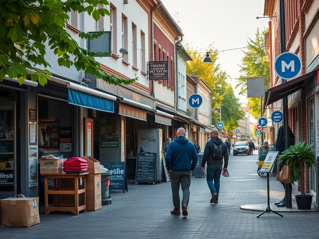Mapa Lubaczowa z ikonami projektów finansowanych z Funduszy Europejskich, podkreślająca Fundusze Europejskie Lubaczów.